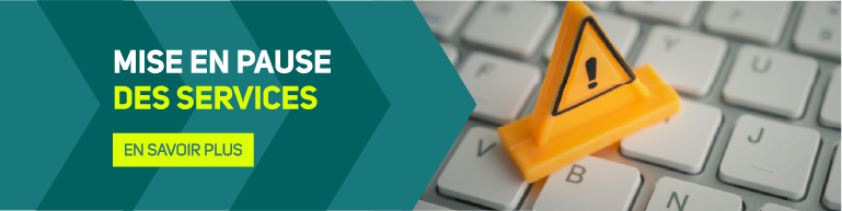 Services suspended > Find out more