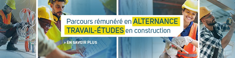 Parcours rémunéré en alternance travail-études en construction