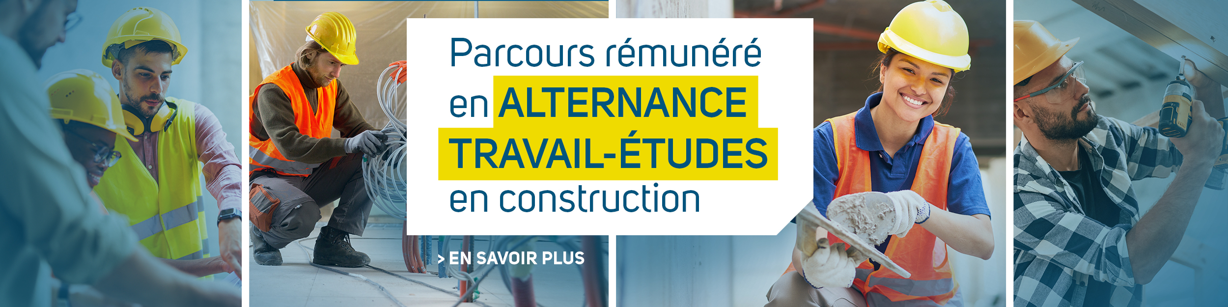 Parcours rémunéré en alternance travail-études en construction